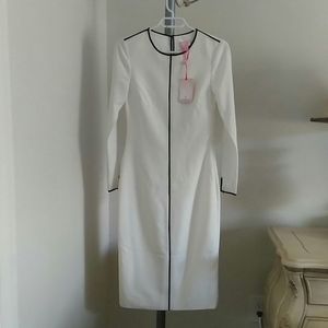 Ted Baker white long slim dress NWT